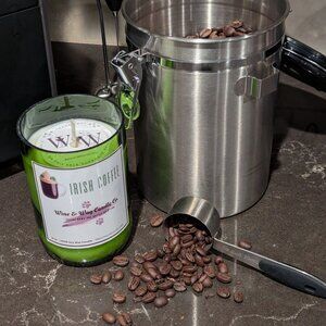 Wine & Wag Candle Co. Irish Coffee Scent Wine Bottle Candle